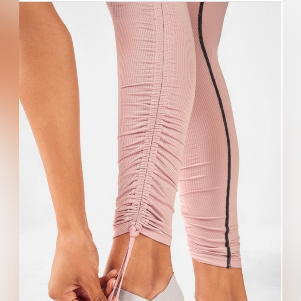 Fabletics Drawstring Leggings, Solid Black - image 5